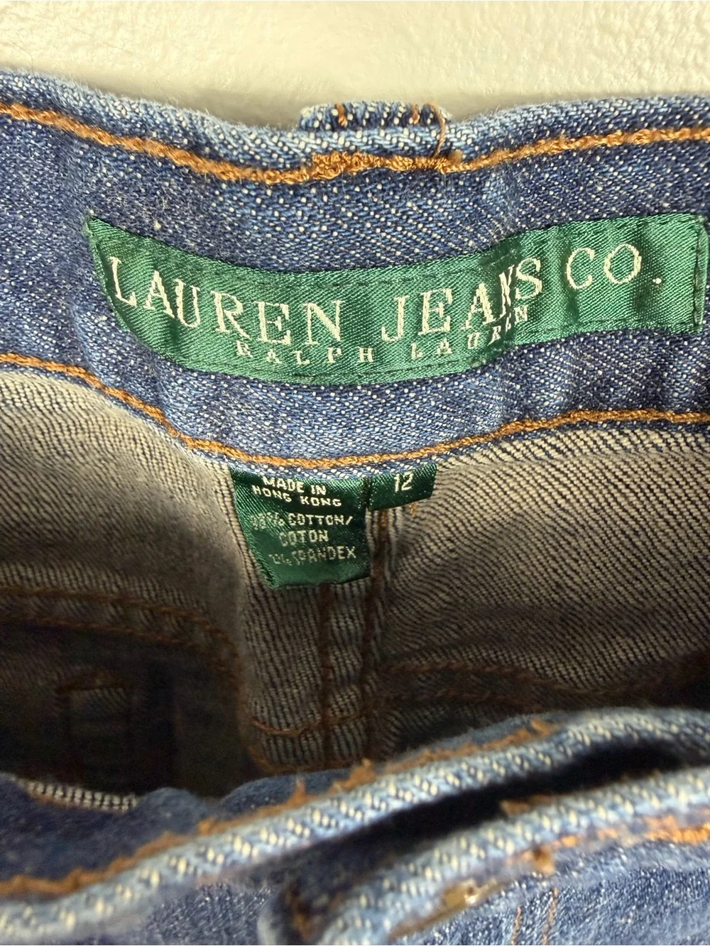 Lauren Ralph Lauren Jeans Womens 12 Dark Wash Studded Side Seam Stretch Straight